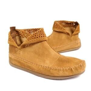 EMU Australia Ghostgum Suede Leather Moccasin Comfort Booties Women Size 8